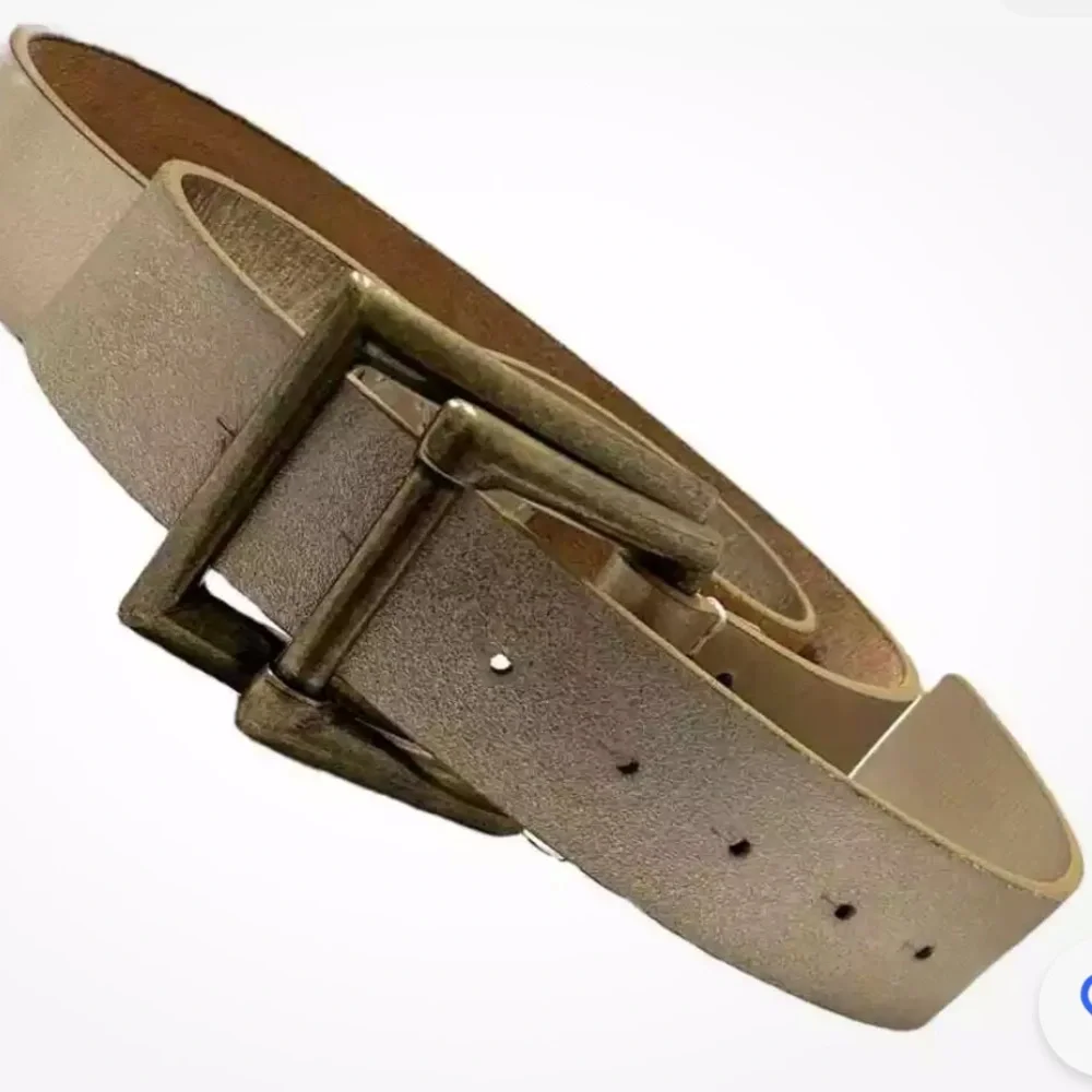 We The Free Taupe Leather Belt with Silver Buckle